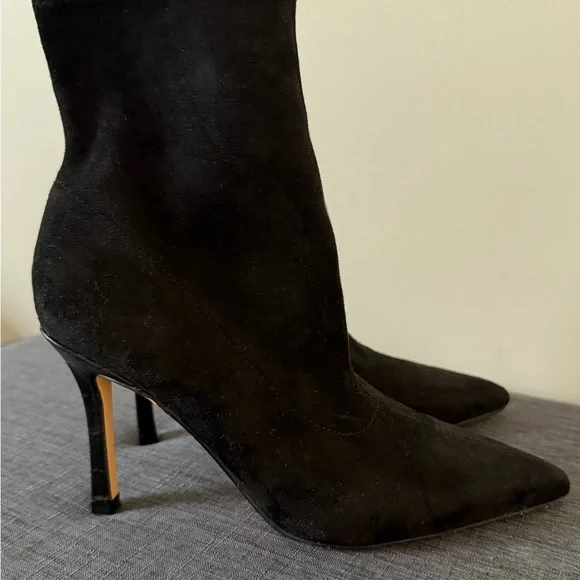 Marc Fisher Black Suede Heeled Boots | Size 5.5 - Picture 5 of 5